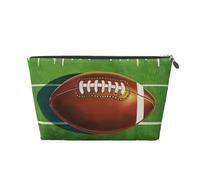 American Football Field and Ball Printed Travel Toiletry Bag - Handbag Organizer, Purse Organiser Insert Handbag,Inner Storage Bag in Bag with Zipper Bag