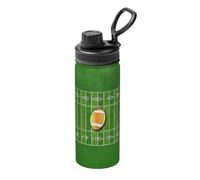 American Football Field Ball Sport 18oz (530ml) Sports Water Bottle-Full Wrap Print Design,Double-Wall Vacuum Insulated, Leakproof, Stainless Steel Thermal Flask for Gym Hiking Travel