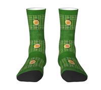American Football Field Ball Sport Mens Socks Womens Socks Breathable Comfortable Casual Mid-Calf Socks,Print Polyester Outdoor Hiking Walking Socks