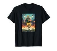 American Football Flaming Run for Touchdown Classic Comic T-Shirt