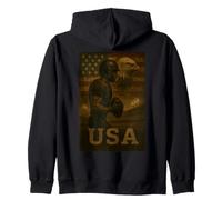 American Football Gifts for Footballers Football Players Zip Hoodie