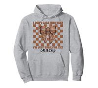 American Football Girl Mom Coquette I Don't Care Who Wins Pullover Hoodie