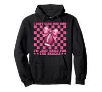 American Football Girl Mom I Don't Care Who Wins Pullover Hoodie