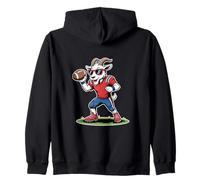 American Football Goat Quarterback Player Zip Hoodie