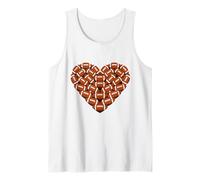 American Football Heart Shaped Football Pattern Tank Top