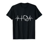 American Football Heartbeat Pulse Line T-Shirt