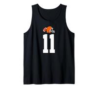 American Football Helmet Style Vintage Number 11 Tank Top