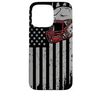 American Football Helmet USA Flag Patriotic Case for iPhone 15 Pro Max