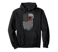 American Football Helmet USA Flag Patriotic Pullover Hoodie