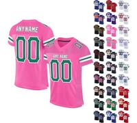 American Football Jersey Mens Oversized T-Shirt American Football Style Top Jersey 100% Polyester Team Shirt, Breathable Sports T-Shirts Moisture Wicking
