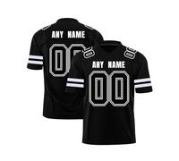 American Football Jersey Personalized for Men Women Youth, Custom Name Number Team Name Logo Jerseys, Personalised Breathable Sports T-Shirts, Quick Dry Rugby Wicking Active Tops