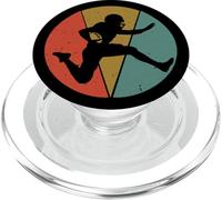 American Football Jumping Player Retro PopSockets PopGrip for MagSafe