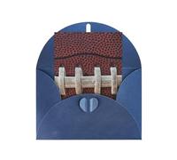 American Football Laces Print Adorable Blank Cards& Envelopes,Unique Designs Perfect for Festivals, Invitations