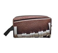 American Football Laces Printed Cosmetic Case with Handle, Lightweight Compact Storage for Makeup, Toiletries & Gadgets, Make up Organiser for Travel, School, Work