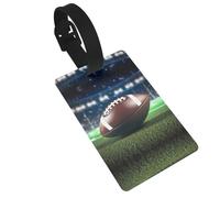 American Football Luggage Tags for Suitcases, PVC Suitcase Tag with Secure Strap Suitcase Identifier with Privacy Name Card for Travel Bag Tags Personalized Baggage Tag for Women Men