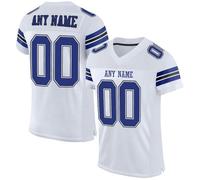 American Football Men's Custom Jersey Oversized T-Shirt Football Style Top 100% Polyester Team Shirt, Breathable Sports T-Shirts Moisture Wicking With Anti-Odour