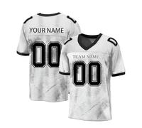 American Football Mens Oversized T-Shirt American Football Style Top Jersey 119% Polyester Team Shirt, Breathable Sports T-Shirts Moisture Wicking with Anti-Odour Technology Active Athletic Tops