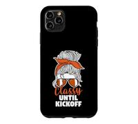 American Football Messy Bun Game Day Classy Until Kickoff Case for iPhone 11 Pro Max