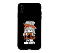 American Football Messy Bun Game Day Classy Until Kickoff Case for iPhone XS Max