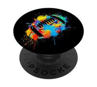 American Football Mobile Phone Holder Paint Splashes Colourful PopSockets Adhesive PopGrip