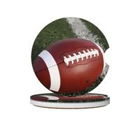 American Football Patterned Car Cup Coasters (Pack 2), ceramic material, suitable for car and truck cup holders