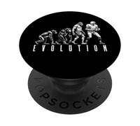 American Football Player Evolution Funny Man Ape Caveman PopSockets Adhesive PopGrip