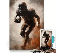 American Football Player Jigsaw Puzzle 1000 Piece Mind Train Fun Burr Free Clean Cut Pieces Absorbing Activity for Quiet Nights (50x75cm)