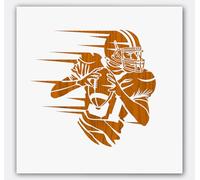 American Football Player Wall Stencil 10 x 10 in - Reusable Mylar Painting Template for Decorative Wall Art and DIY Projects