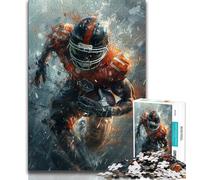 American Football Players 1000 Pieces Jigsaw Puzzle For Adults Teens,Pattern Assembly Fun at Home Activities,Birthday Present,Travel Gifts (38x26cm)
