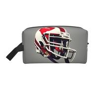 American Football Print Spacious Capacity Cosmetic Bag for Women,Toiletry Bag for Men Travel Toiletry Bag,