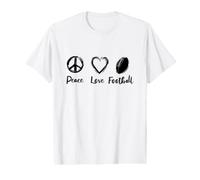 American Football Routine - Peace Love Football Value Graphic T-Shirt