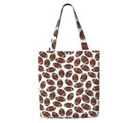 American Football Rugby Balls,Reusable Grocery Bags Shopping Tote Bags Large Capacity Canvas Shoulder bag