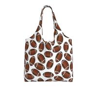 American Football Rugby Balls,Reusable Tote Bags Grocery Bags Large Capacity Canvas Shopping Shoulder bag