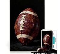 American Football Still Life Painting Adults 1000 Piece Jigsaw Puzzle Think Exercise Game Zero Gap Bonding Activity for Loved Ones (38x26cm)