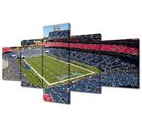 American Football Titans Sports Stadium Painting for Living Room Decoration Tennessee, US Soccer Prints on Canvas Giclee Artwork Stretched and Frame 5 Panels Ready to Hang, 50" Wx24 H