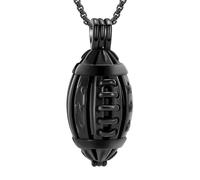American Football Urn Necklace for Ashes of Loved Ones Keepsake Cremation Pendant Memorial Locket Urn Jewellery for Women Men