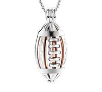 American Football Urn Necklace for Ashes of Loved Ones Keepsake Cremation Pendant Memorial Locket Urn Jewellery for Women Men