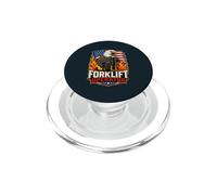 American Forklift Operator USA Forklift Driver PopSockets PopGrip for MagSafe