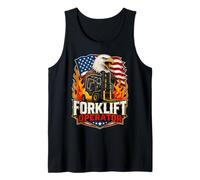 American Forklift Operator USA Forklift Driver Tank Top