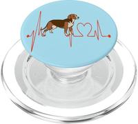 American Foxhound Dog Heartbeat EKG My Dogs Are My Cardio PopSockets PopGrip for MagSafe