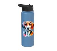 American Foxhound Dog Hound Group Artwork Stainless Steel Insulated Water Bottle