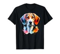 American Foxhound Dog Hound Group Artwork Value Graphic T-Shirt, Men, Black, XL