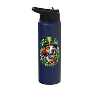 American Foxhound Dog St Patricks Day Artwork Stainless Steel Insulated Water Bottle