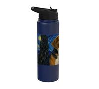 American Foxhound Dog Van Gogh Starry Night Stainless Steel Insulated Water Bottle