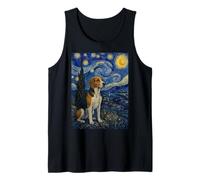 American Foxhound Dog Van Gogh Starry Night Tank Top