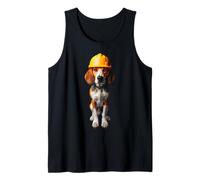 American Foxhound Dog Yellow Hard Hat Helmet Worker Engineer Tank Top