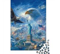 American Freedom Celebration 1000-Piece Jigsaw Puzzle for Adults, 38x26cm/1000pcs, Low-dust White Card for Tabletop Use; A Calm After-work Activity