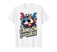 American Game ON 2ND Grade Soccer Ready Crush First Day Value Graphic T-Shirt, Men, White, XL