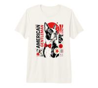 American Gentleman Boston Terrier Urban Comic Dog Premium T-Shirt