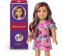 American Girl Truly Me 18-inch Doll #101 with Gray Eyes, Caramel Hair w/Highlights, Lt-to-Med Skin, Dress, For Ages 6+